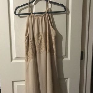 gold shift dress